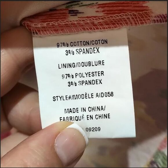 NWT Cleo Cotton Prom Floral Mini Dress Fully Lined Ruched Waist Sleeveless - Picture 11 of 16